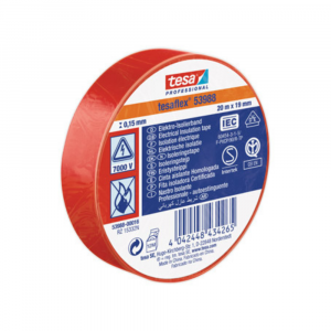 Cinta aislante Tesaflex 20m x 19mm Rojo Ref. 9693759