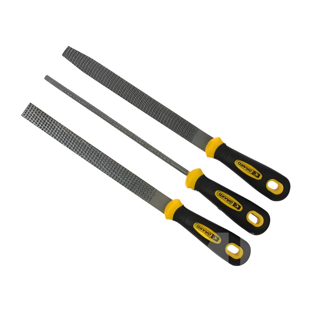Juego 3 escofinas con mango Drako 8"/200mm Ref. 9634734