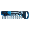 LLAVE CARRACA 72 DIENTES CON VASOS 1/4" 11 PZS Ref. 9712257